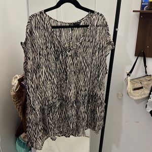 Lucky Brand 2X Peplum Top